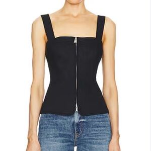 JONATHAN SIMKHAI Nour Bustier Top in Black